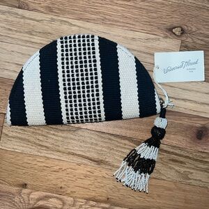 NWT Universal Threads Woven Clutch with Beaded Tassel